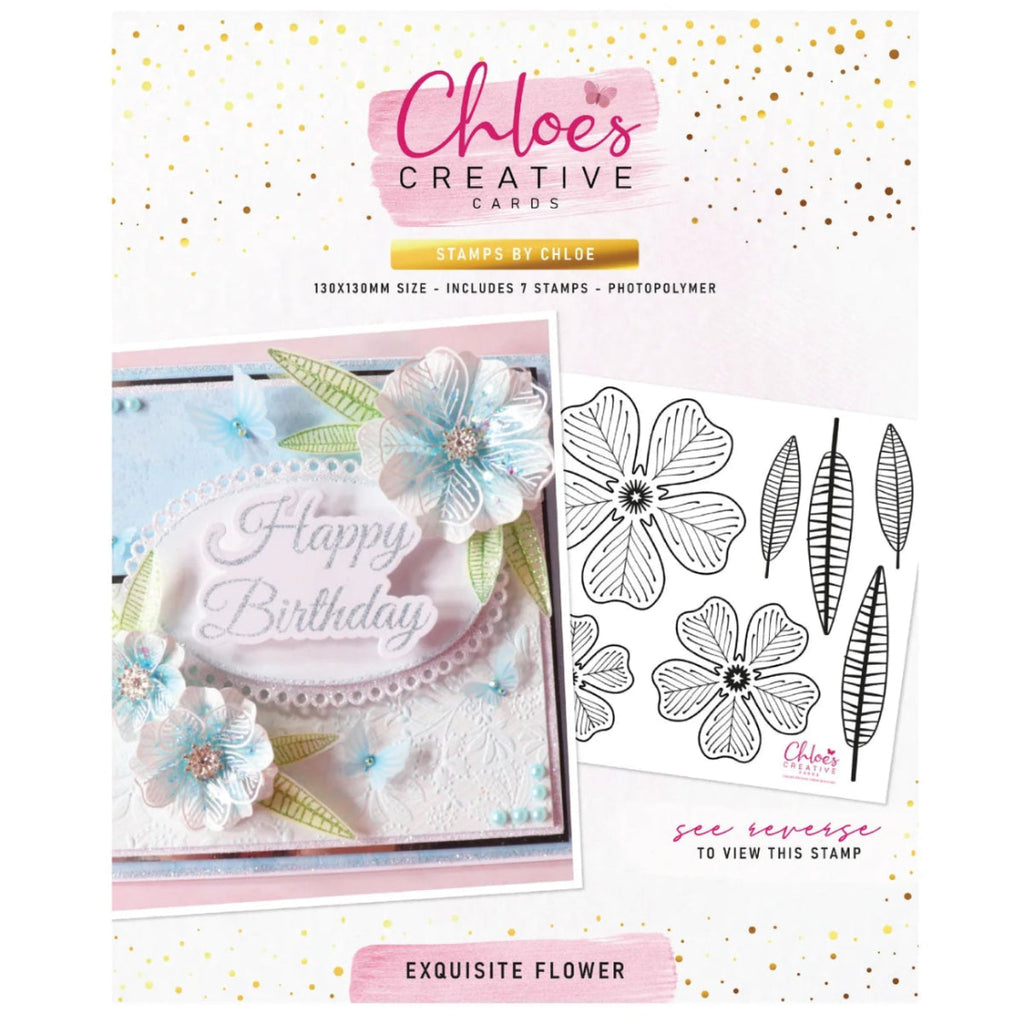 Chloe's Creative Cards Exquisite Flower Clear Stamp Set c-stam-exqf