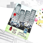 Pretty Pink Posh Helper Vehicles Clear Stamp and Die Set sending smiles | color-code:ALT01