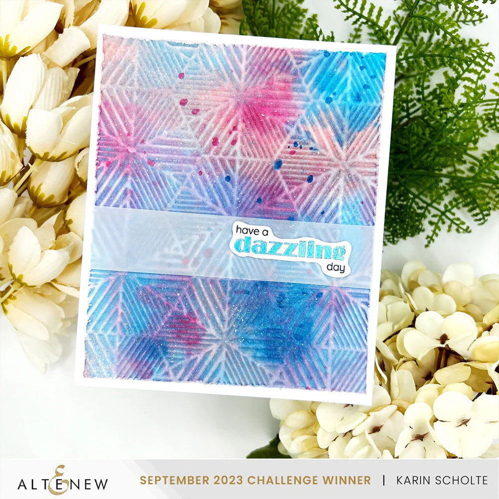 Altenew Deco Greetings Clear Stamps alt10113 watercolor