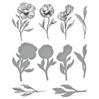 bp-108 Spellbinders Flower Stems Press Plate and Die Set