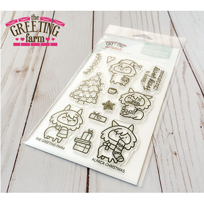 The Greeting Farm Alpaca Christmas Clear Stamps