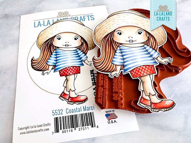 La-La Land Crafts Cling Stamp Costal Marci 5532 Stripes