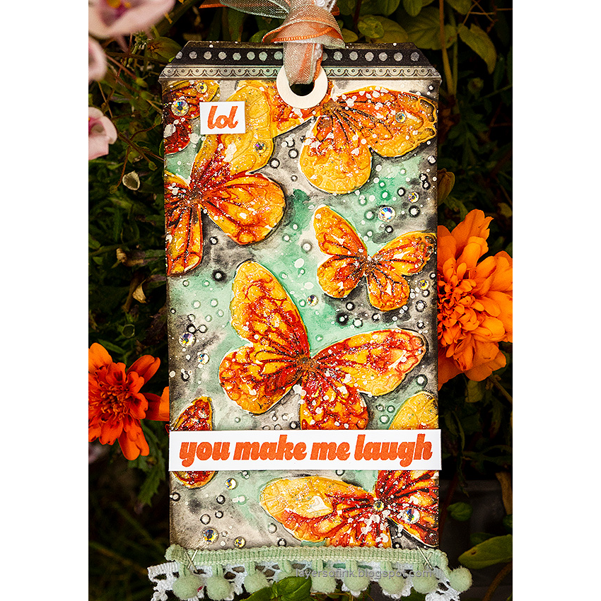 Simon Says Stamp Embossing Folder Confetti Butterflies sf511 Happy Camper Friend Tag | color-code:ALT10