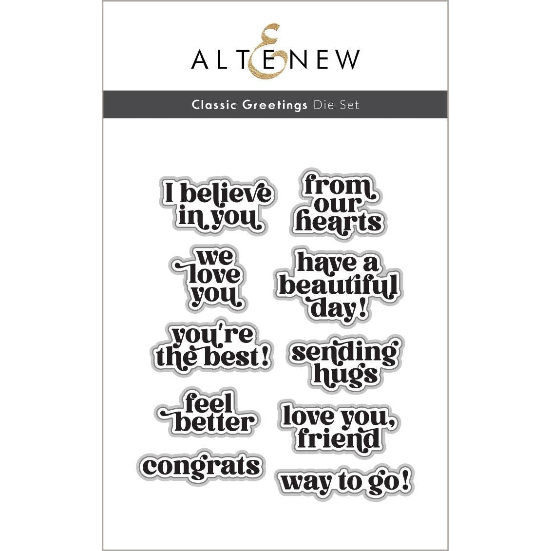 Altenew Classic Greetings Dies alt8471
