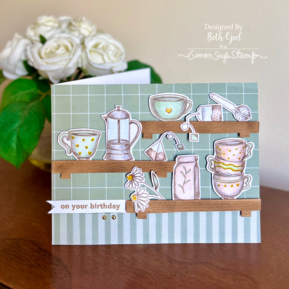 Simon Says Stamp Coordinating Dies Best-Teas 1426sdc Birthday Card