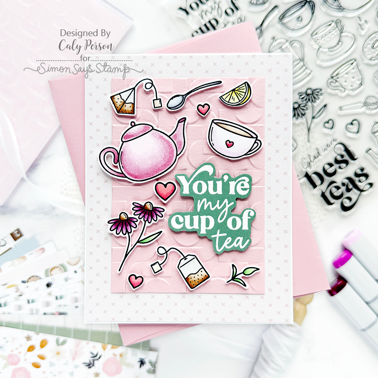 Simon Says Stamp Coordinating Dies Best-Teas 1426sdc Friend Card