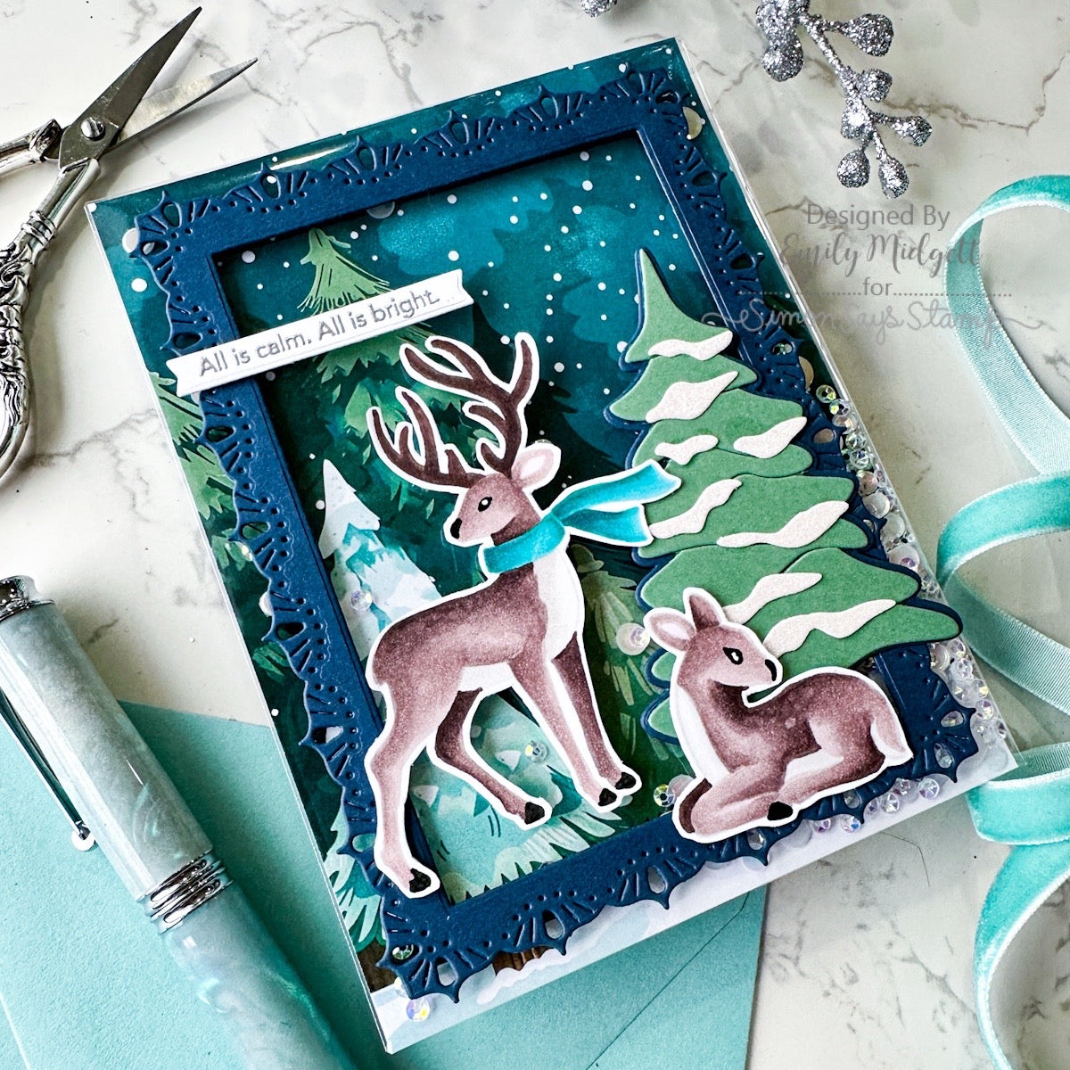 Simon Saysa Stamp The Small Things Wafer Dies 1573sdc Christmas Card | color-code:ALT03
