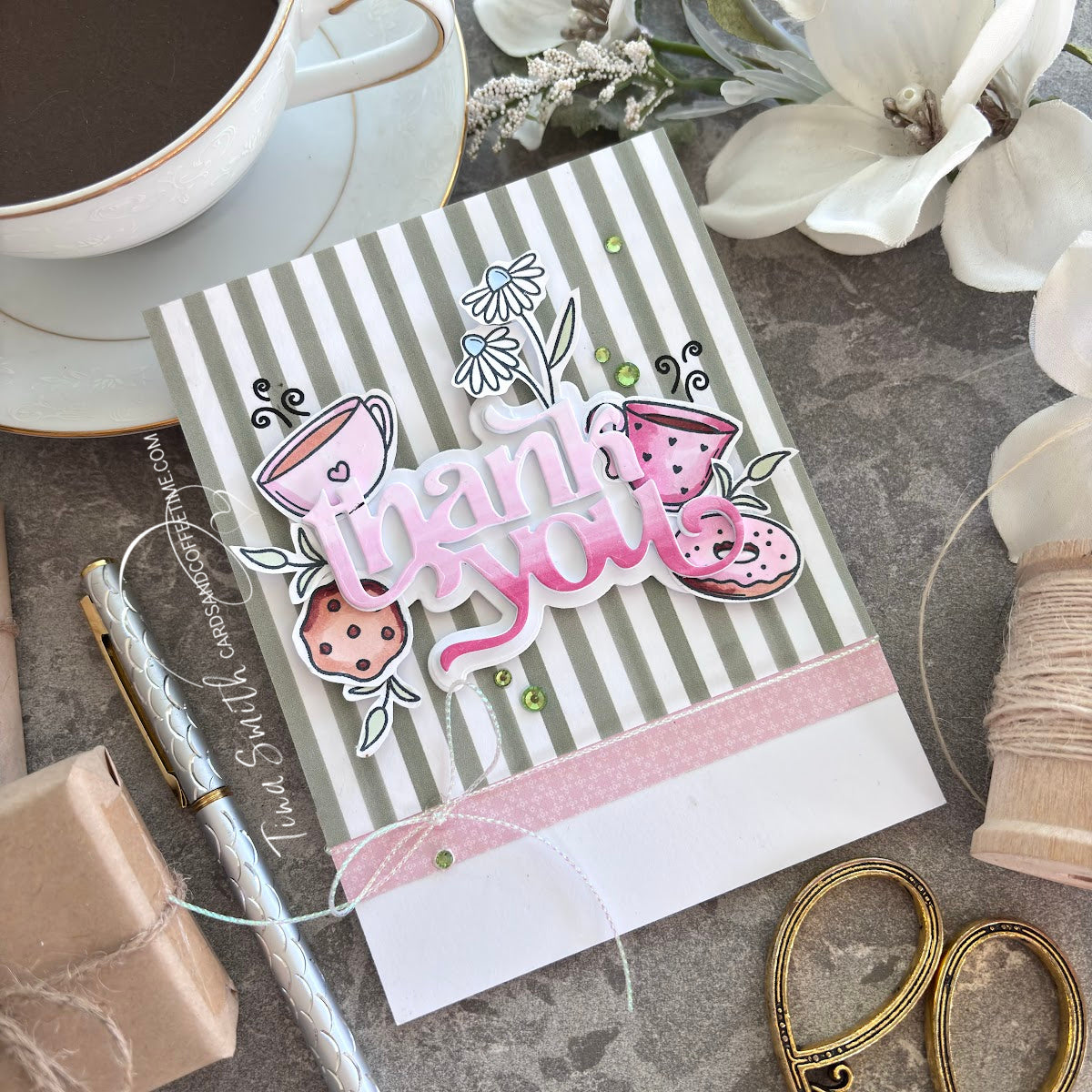 Simon Says Stamp Coordinating Dies Best-Teas 1426sdc Thank You Card | color-code:ALT02