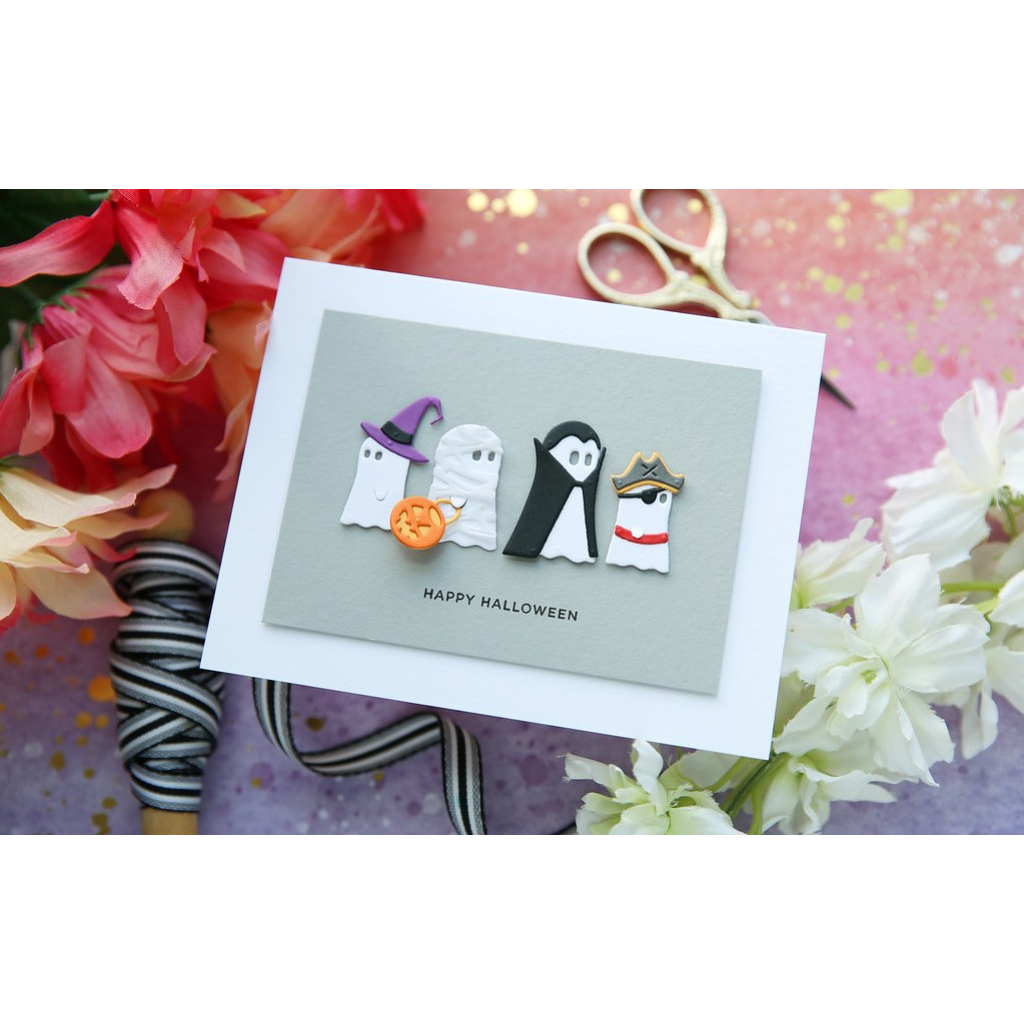 Simon Says Stamp Costume Ghost Parade Wafer Dies s1067 STAMPtember Halloween Card | color-code:ALT06