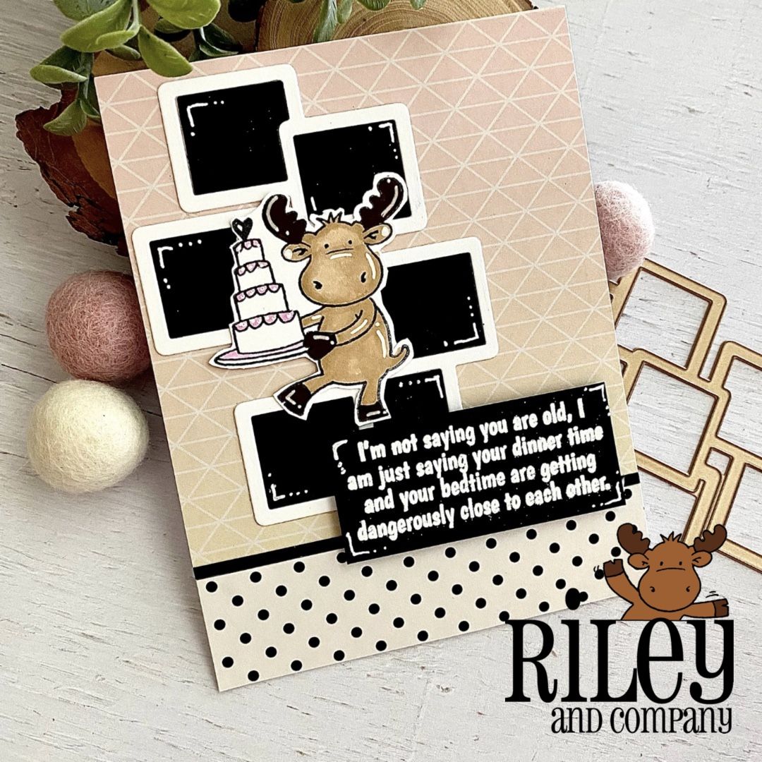 Riley And Company Cut Ups Block Squares Dies rd573 Moose