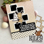 Riley And Company Funny Bones Dinner Time Cling Rubber Stamp rwd-1163 Squares
