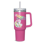 crafty girl and paint palette stickers on water bottle