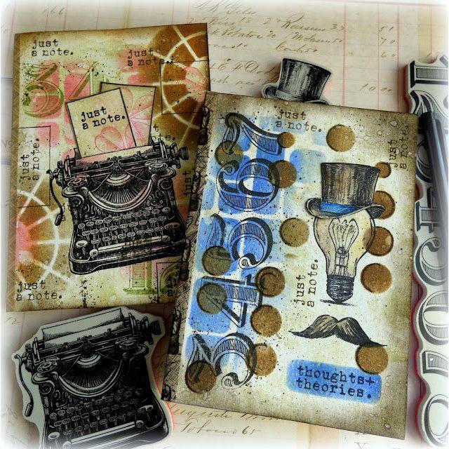 Tim Holtz Cling Rubber Stamps Curiosity Shop cms482 just a note | color-code:ALT01