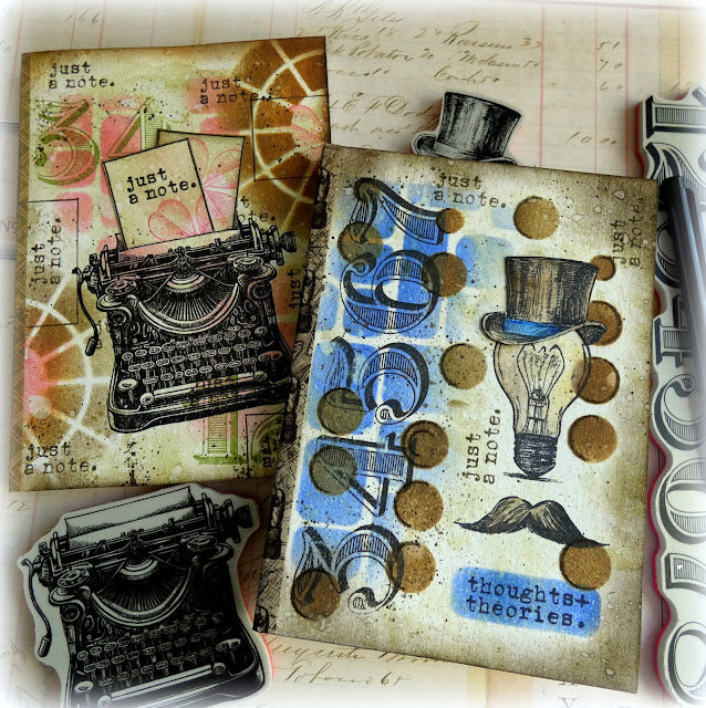 Tim Holtz Layering Stencil Labels ths178 just a note | color-code:ALT01