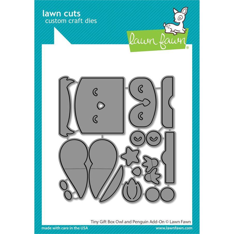 Lawn Fawn Tiny Gift Box Owl and Penguin Add-On Dies lf3531