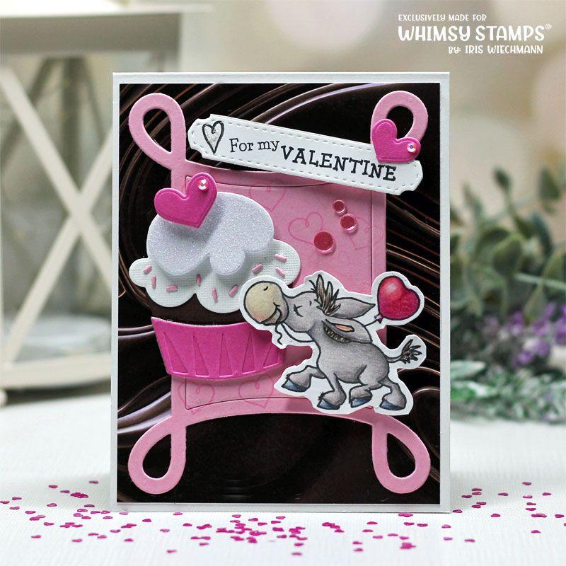 Whimsy Stamps Donkey Love Clear Stamps c1432 for my valentine