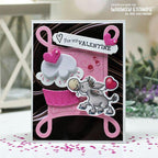 Whimsy Stamps Donkey Love Clear Stamps c1432 for my valentine