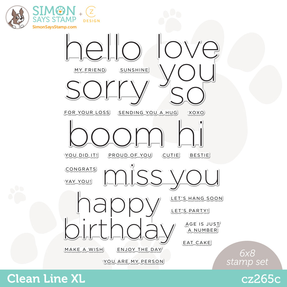 CZ Design Clear Stamps CLEAN LINE XL cz265c