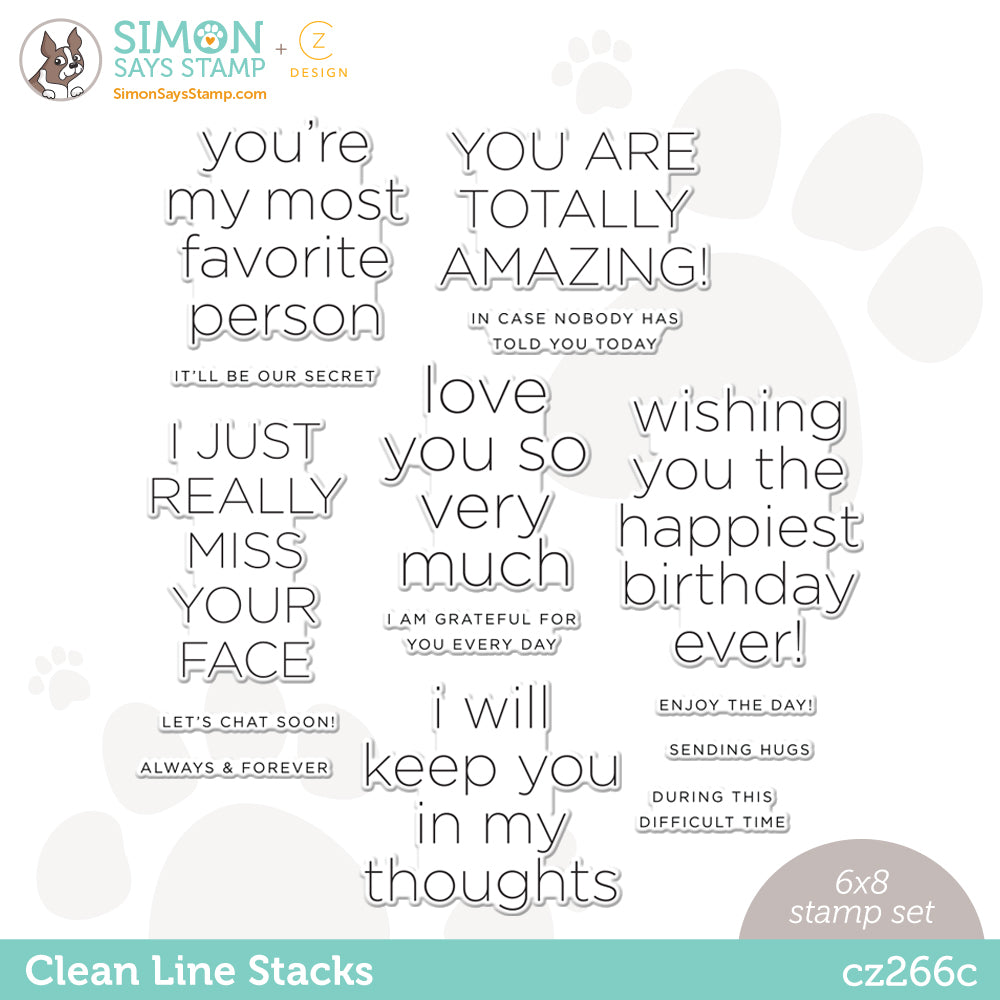 CZ Design Clear Stamps CLEAN LINE STACKS cz266c