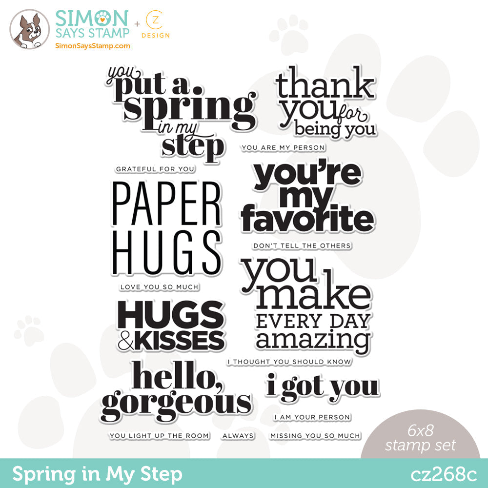 CZ Design Clear Stamps SPRING IN MY STEP cz268c