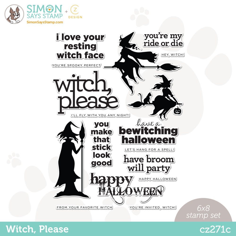 CZ Design Clear Stamps WITCH PLEASE cz271c