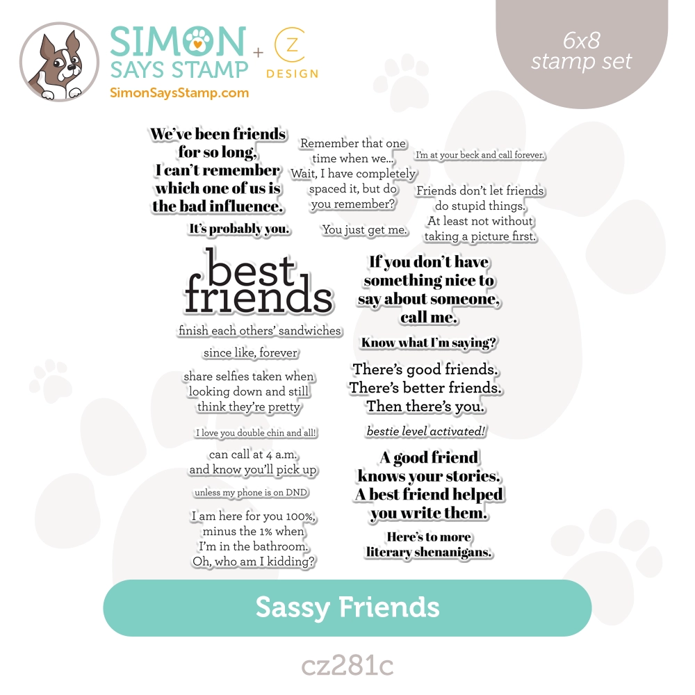 CZ Design Clear Stamps Sassy Friends cz281c Stamptember