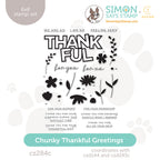 CZ Design Clear Stamps Chunky Thankful Greetings cz284c