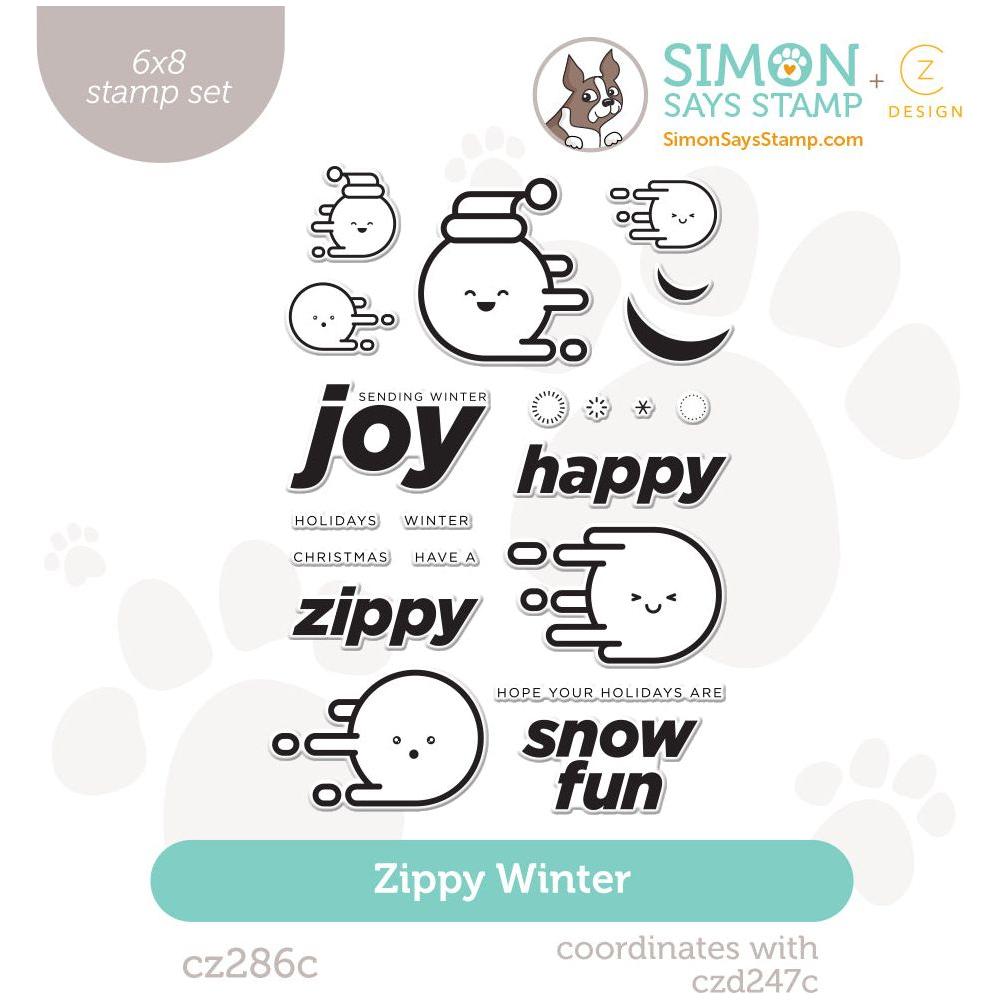 CZ Design Clear Stamps Zippy Winter cz286c Sweet Wishes