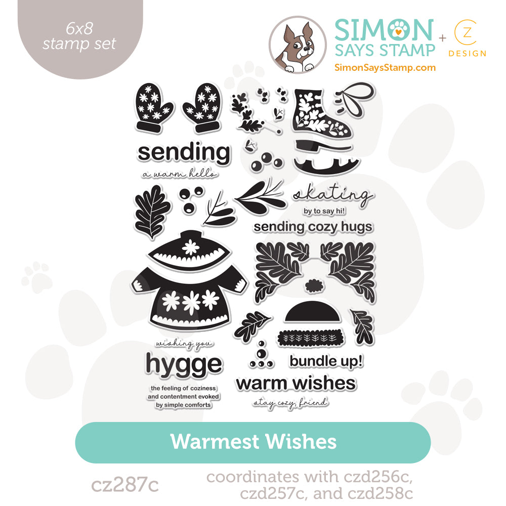 CZ Design Clear Stamps Warmest Wishes cz287c
