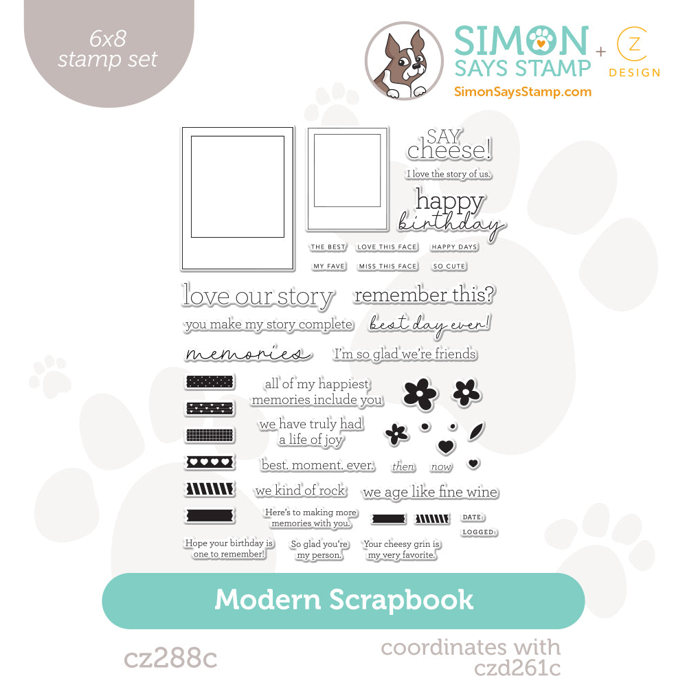 CZ Design Clear Stamps Modern Scrapbook cz288c Moments in Time