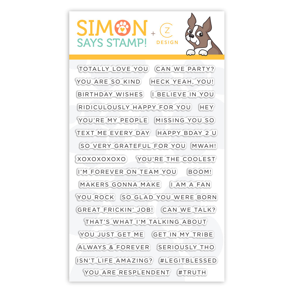 CZ Design Stamps SIMPLE SENTIMENTS 2 cz28 You Are Loved