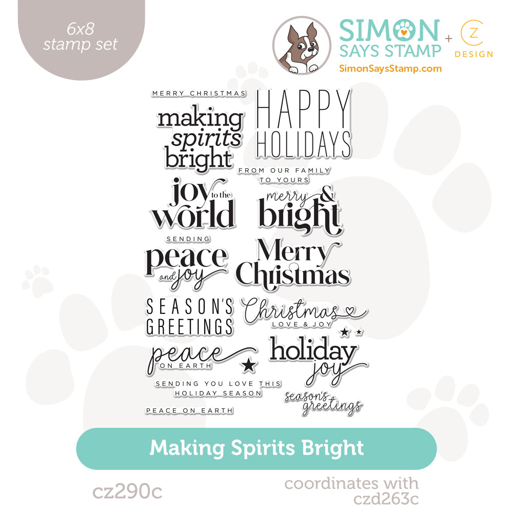 CZ Design Clear Stamps Making Spirits Bright cz290c
