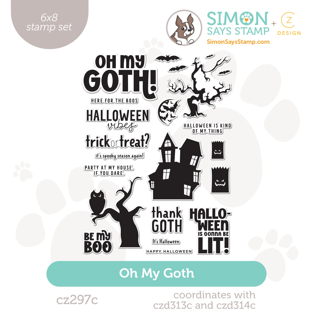 CZ Design Clear Stamps Oh My Goth cz297c