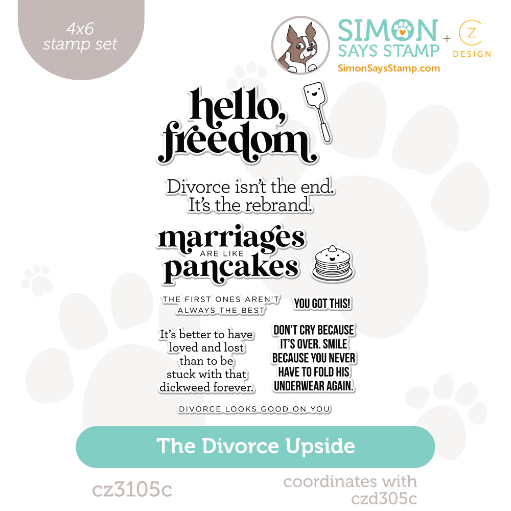 CZ Design Clear Stamps The Divorce Upside cz3105c Shine On