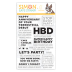 CZ Design Clear Stamps STOP DROP PARTY cz34