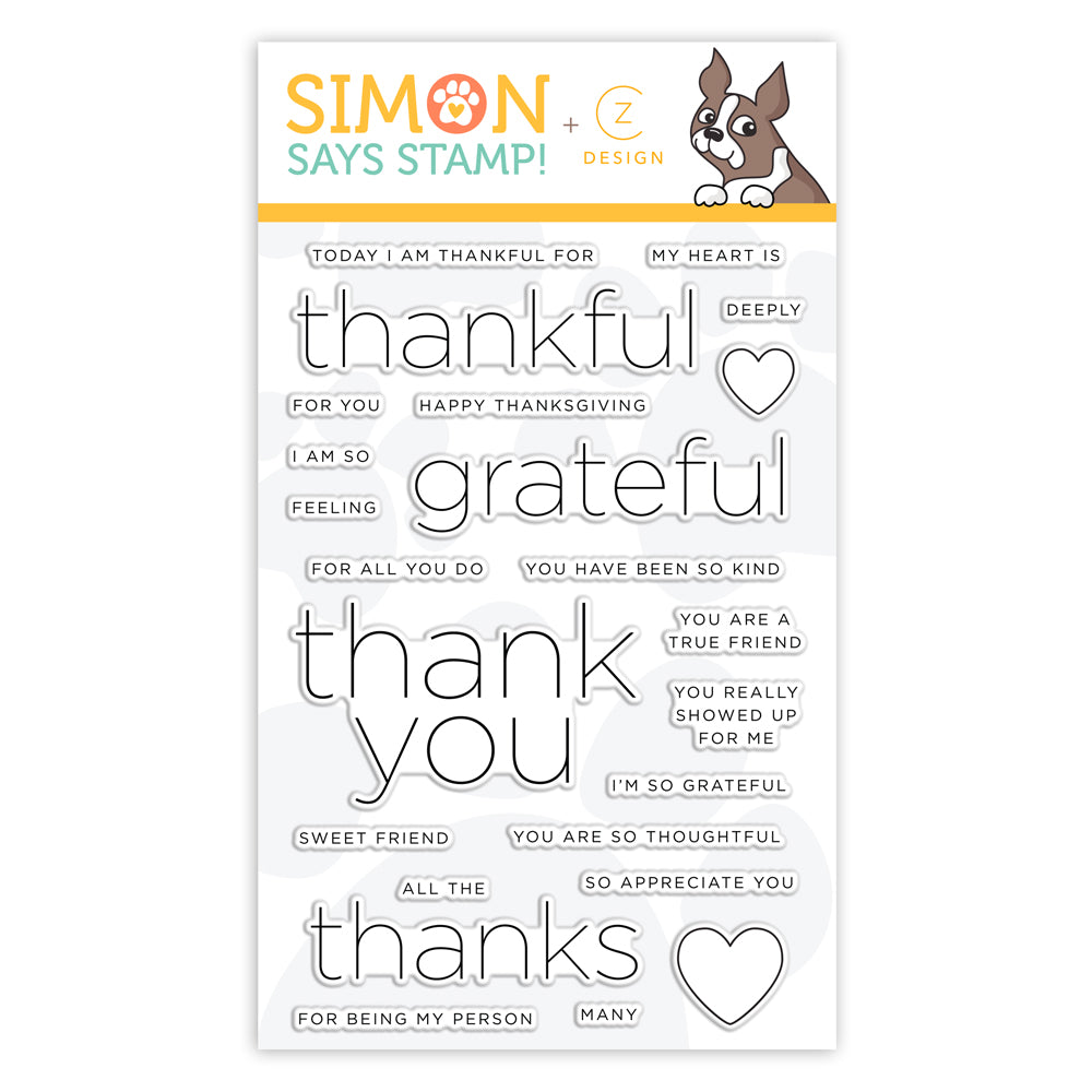 CZ Design Clear Stamps CLEAN LINE GRATITUDE cz360c
