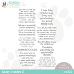 CZ Design Clear Stamps SASSY INSIDES 2 cz372 Make Magic
