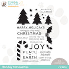 CZ Design Clear Stamps HOLIDAY SILHOUETTES cz376c Peace On Earth