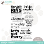CZ Design Clear Stamps SASSY CHRISTMAS cz377c Peace On Earth