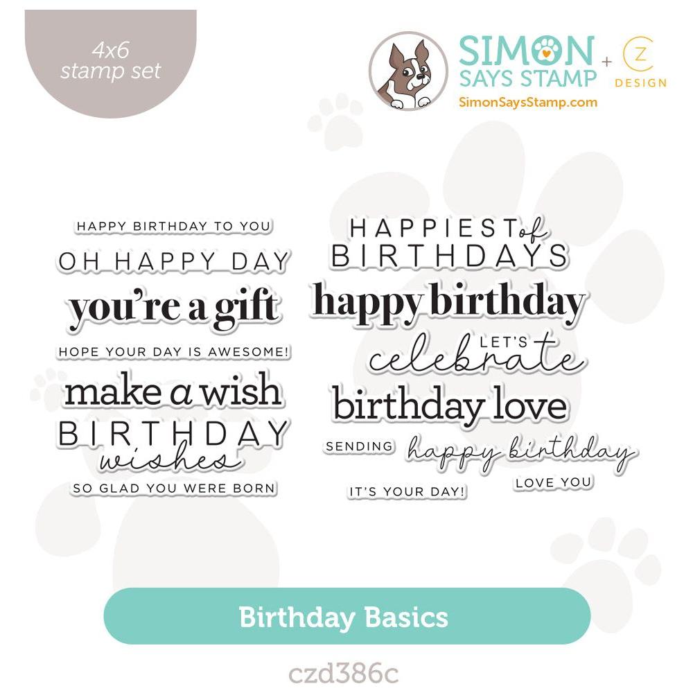 CZ Design Clear Stamps Birthday Basics cz386c Splendor