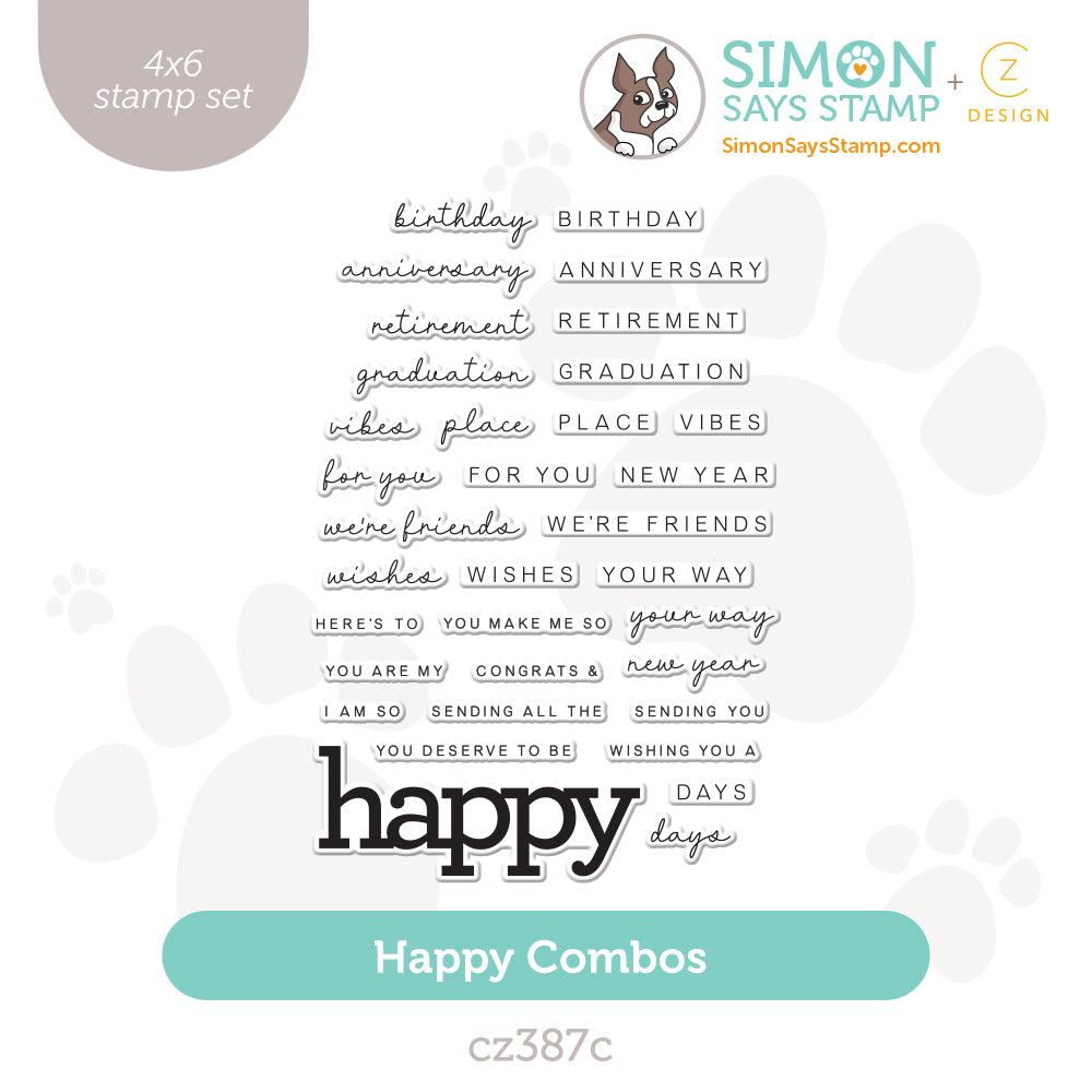 CZ Design Clear Stamps Happy Combos cz387c Be Bold