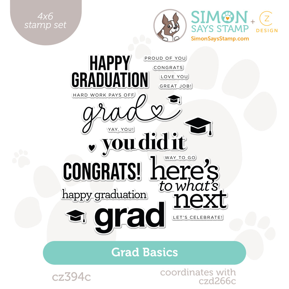 CZ Design Clear Stamps Grad Basics cz394c Moments in Time