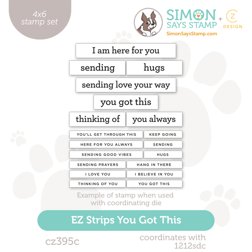 CZ Design Clear Stamps EZ Strips You Got This cz395c STAMPtember