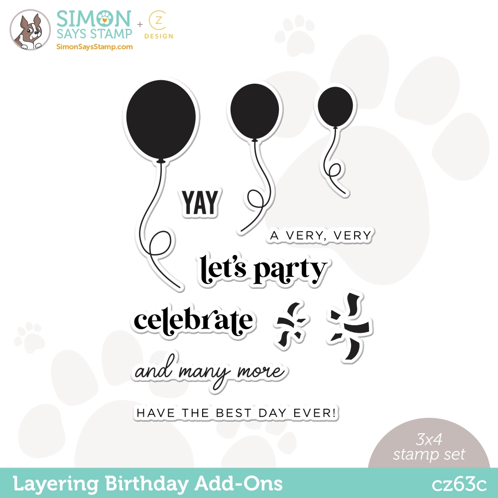 CZ Design Clear Stamps Layering Birthday Add Ons cz63c Out Of This World