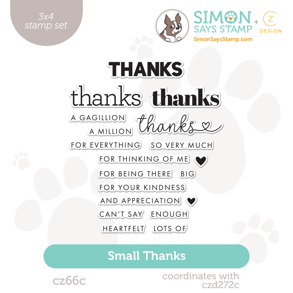 CZ Design Clear Stamps Small Thanks cz66c