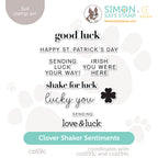 CZ Design Clear Stamps Clover Shaker Sentiments cz69c