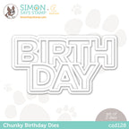CZ Design Wafer Dies CHUNKY BIRTHDAY czd128