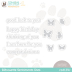 CZ Design Wafer Dies SILHOUETTE SENTIMENTS czd139c