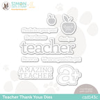 CZ Design Wafer Dies TEACHER THANK YOUS czd143c