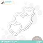 CZ Design Wafer Dies Chunky Heart Trio czd157